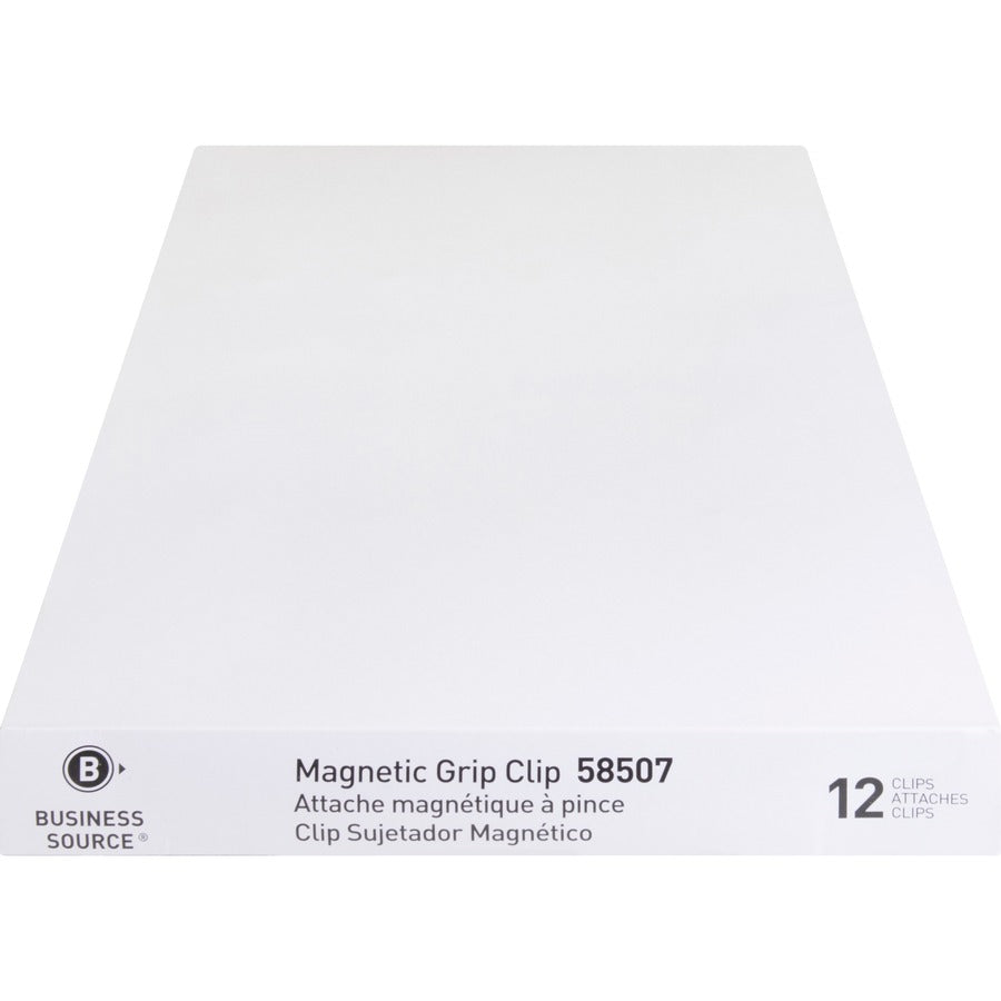 Image of Business Source MagneticClips,DisplayPK,Sz 2,2-1/4"W,1/2"Cap,12/BX,6BX/BD,SR