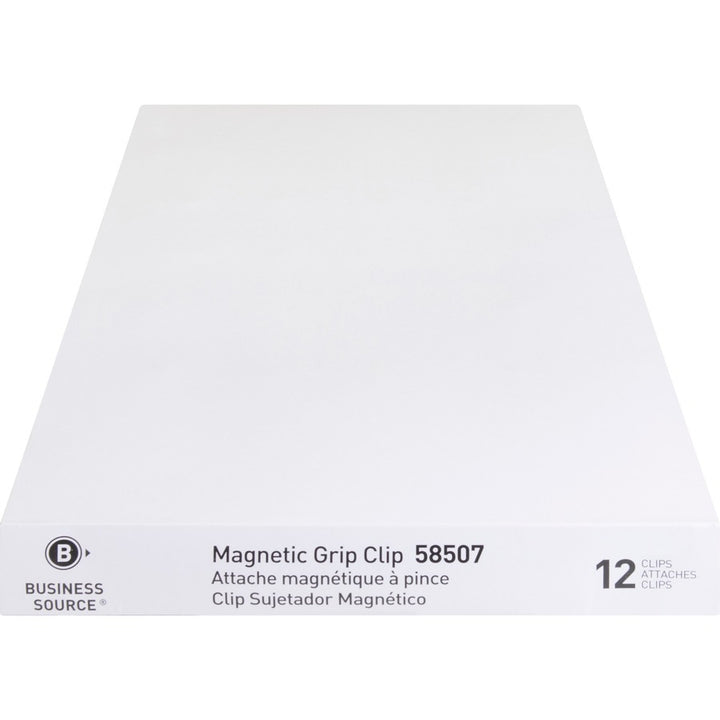Image of Business Source MagneticClips,DisplayPK,Sz 2,2-1/4"W,1/2"Cap,12/BX,6BX/BD,SR