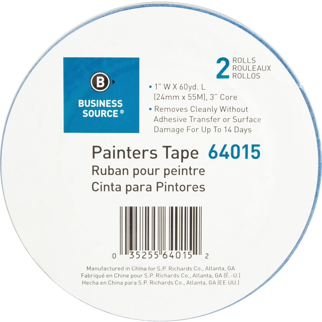 Image of Business Source Painters Tape, Multisurface, 1"x60 Yards, 2 Roll/PK, BE