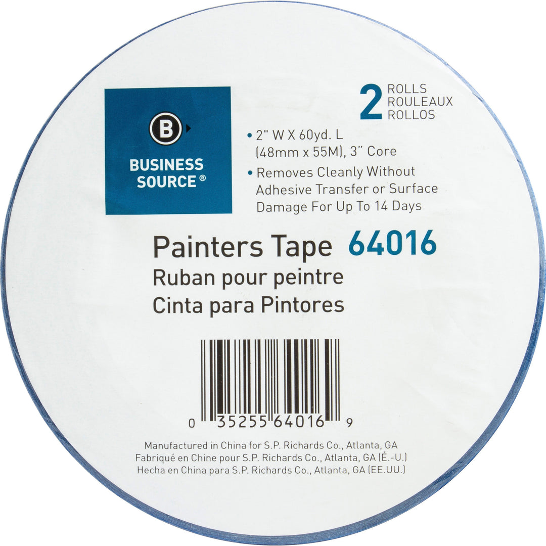 Image of Business Source Painters Tape, Multisurface, 2"x60 Yards, 2 Roll/PK, BE