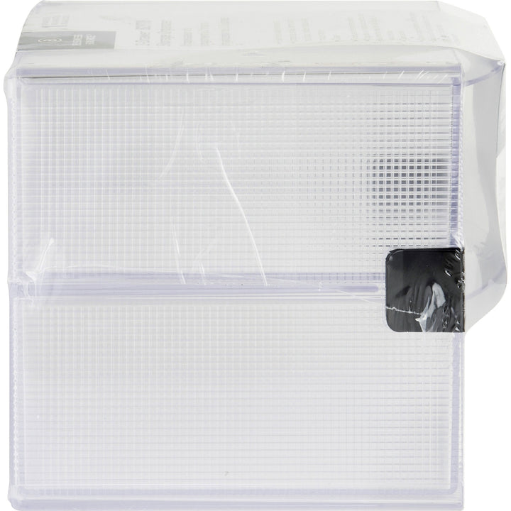 Image of Business Source Storage Organizer, 2 Drawer, 6"x6"x6", Clear