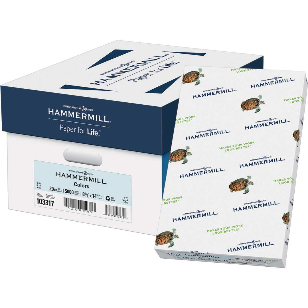 Image of Hammermill® Copy Paper,Multipurpose,20 lb, 8-1/2"x14",500/RM,10RM/CT,BE