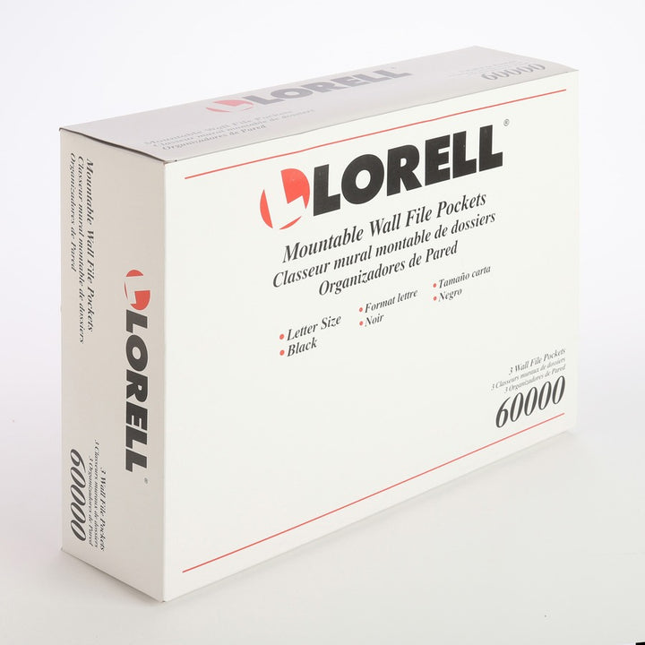 Image of Lorell Wall File Pockets, 13-1/8"x4-1/4"x14-3/4", 3/PK, Black