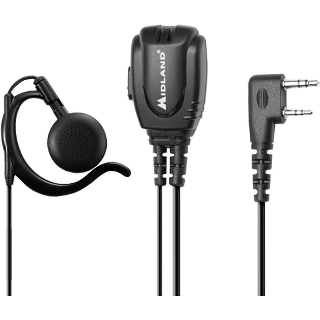 Image of Midland® Headset, w/ PTT Mic, Over-the-Ear, 1/2"Wx40"Lx1/2"H, Black