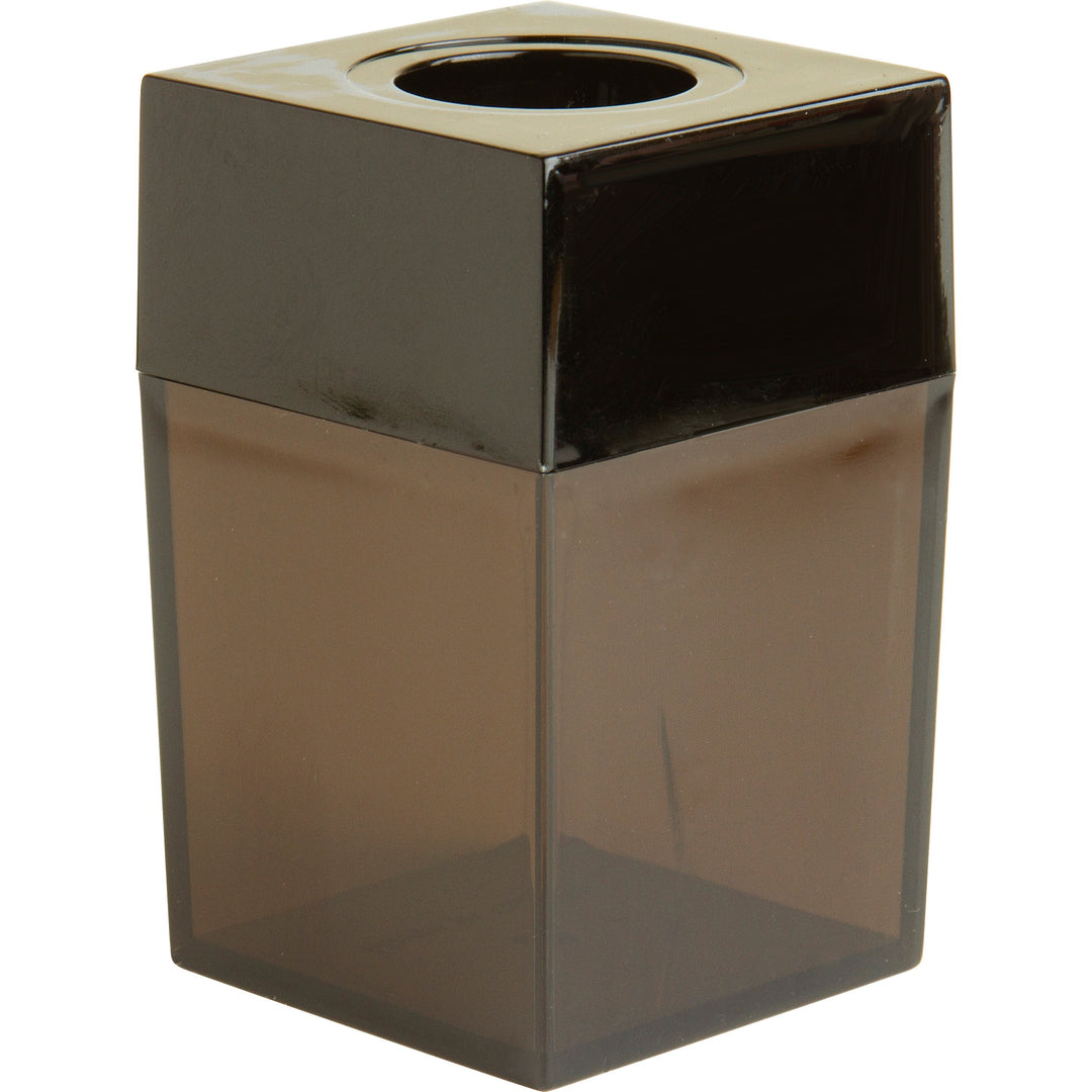 Image of Business Source Dispenser f/Paper Clips, Magnetic, 2"x3", Smoke/Black