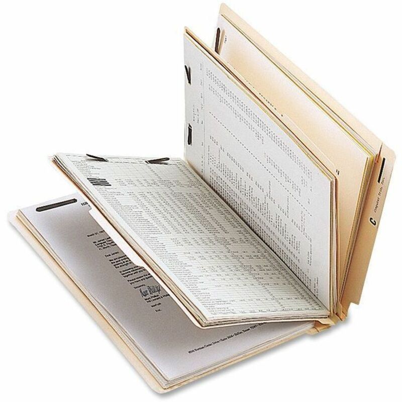 Image of Business Source Classification Folders,w/Fasteners,2 Dividers,Ltr,10/BX,MLA