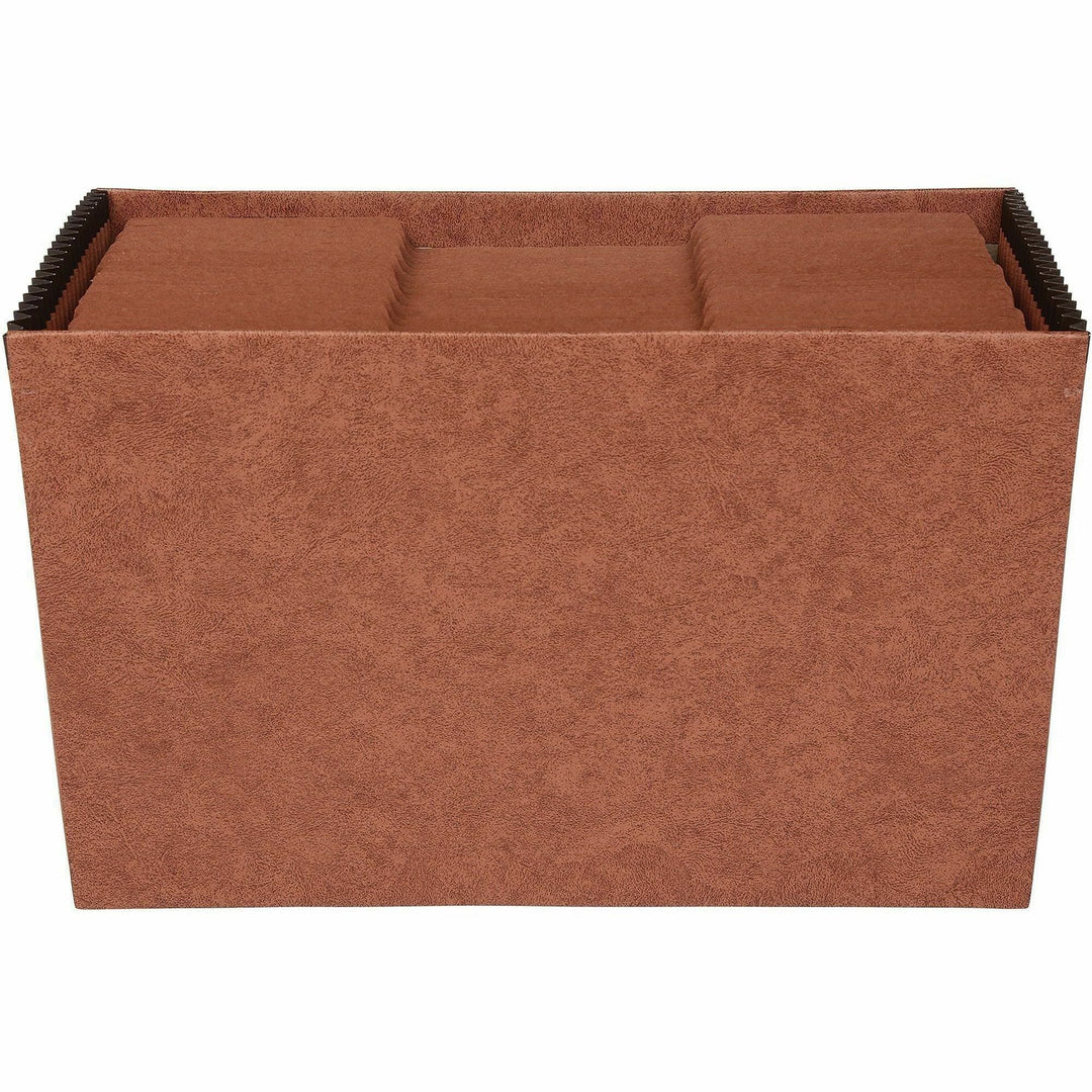 Image of Business Source Accordion File,No Flap,21 Pockets,A-Z,Legal,15"x10",Brown