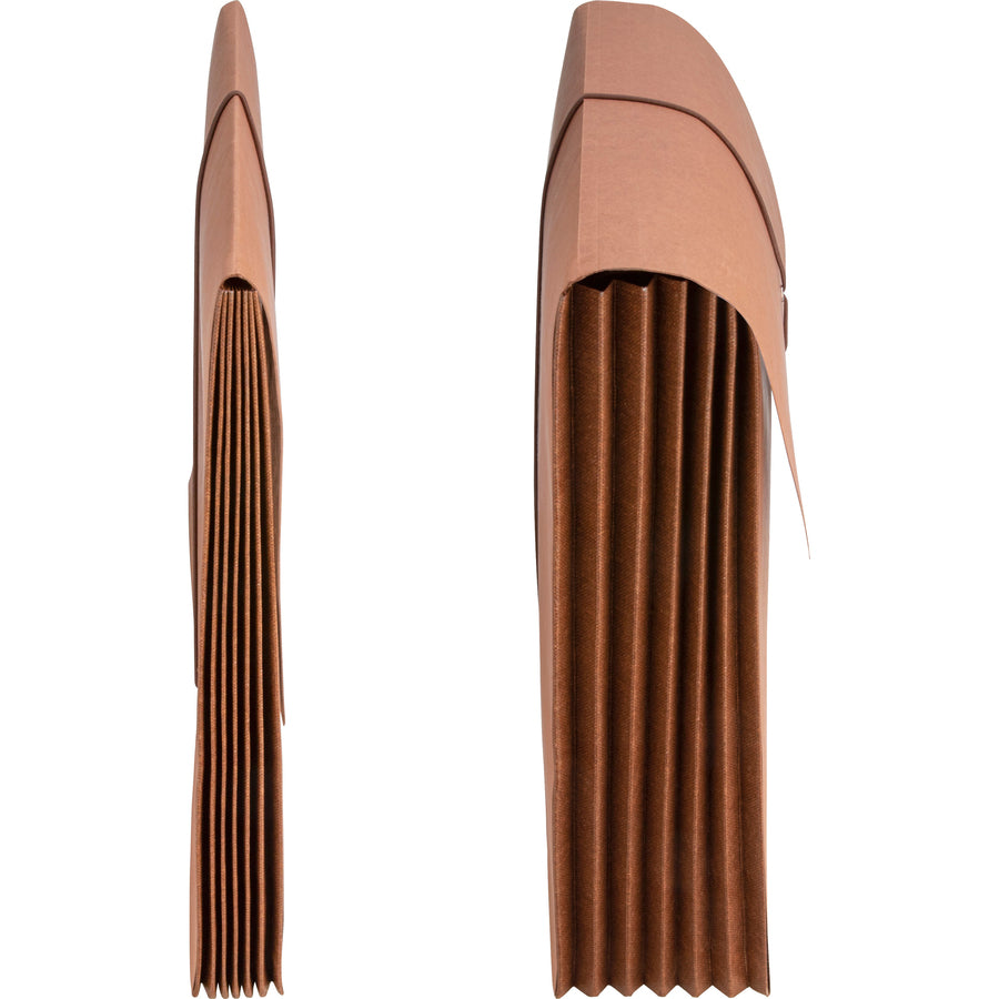 Image of Business Source Accordion Wallet, Legal, 5-1/4" Exp, 15-3/8"x10", Brown