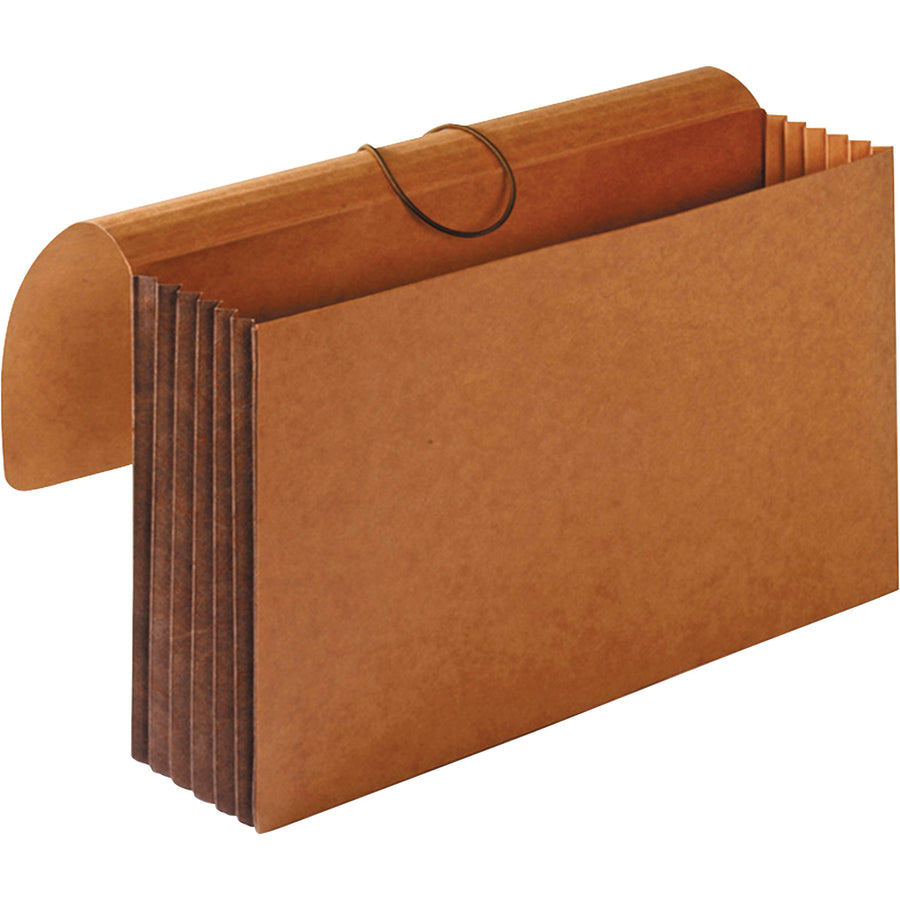 Image of Business Source Accordion Wallet, Legal, 5-1/4" Exp, 15-3/8"x10", Brown