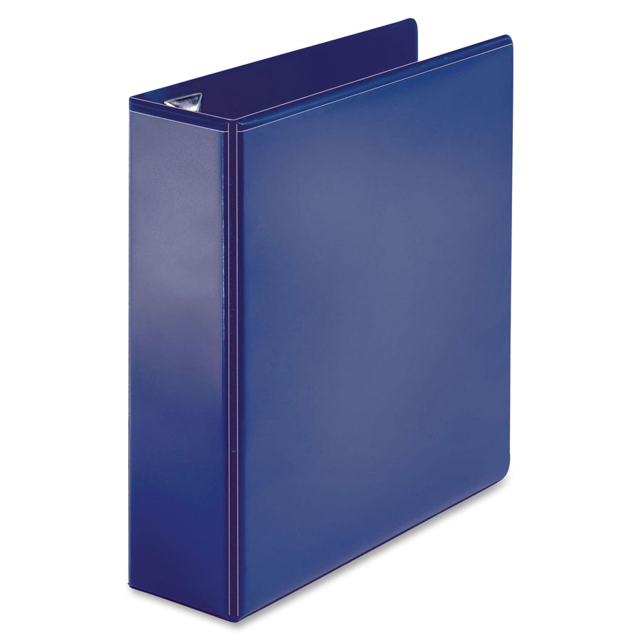 Image of Business Source View Binder, D-Ring, 3" Capacity, 11"x8-1/2", Navy