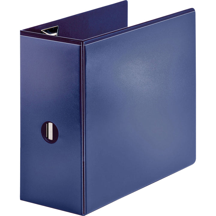 Image of Business Source View Binder, D-Ring, 5" Capacity, 11"x8-1/2", Navy