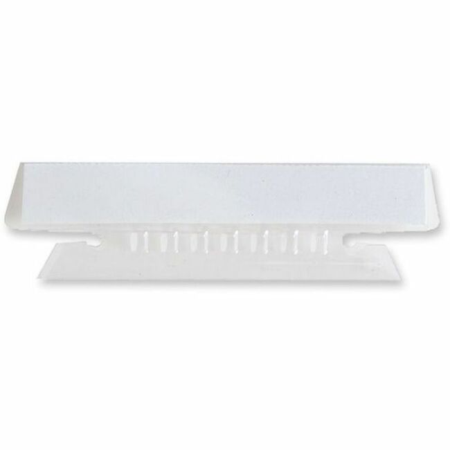 Image of Business Source Tabs, Plastic, w/Inserts, 1/3 Cut, 3-1/2"W, 25/PK, Clear