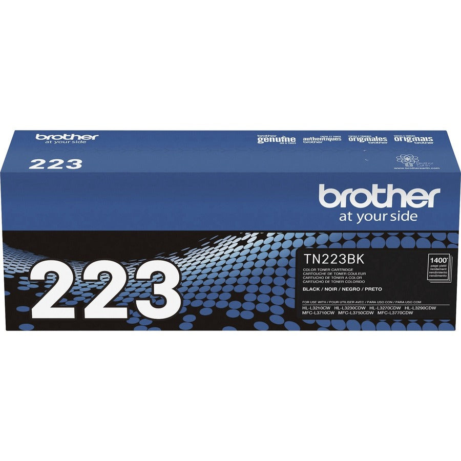 Image of Brother Genuine TN-223BK Standard Yield Black Toner Cartridge, 1400 Pages, 1 Each