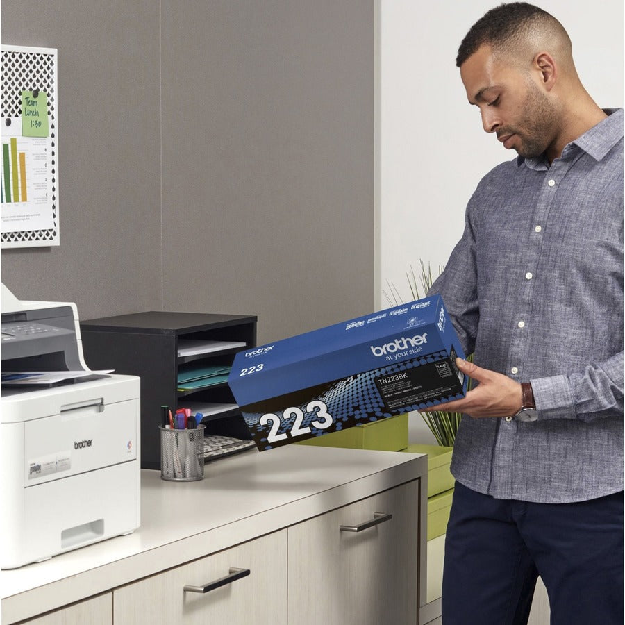 Image of Brother Genuine TN-223BK Standard Yield Black Toner Cartridge, 1400 Pages, 1 Each