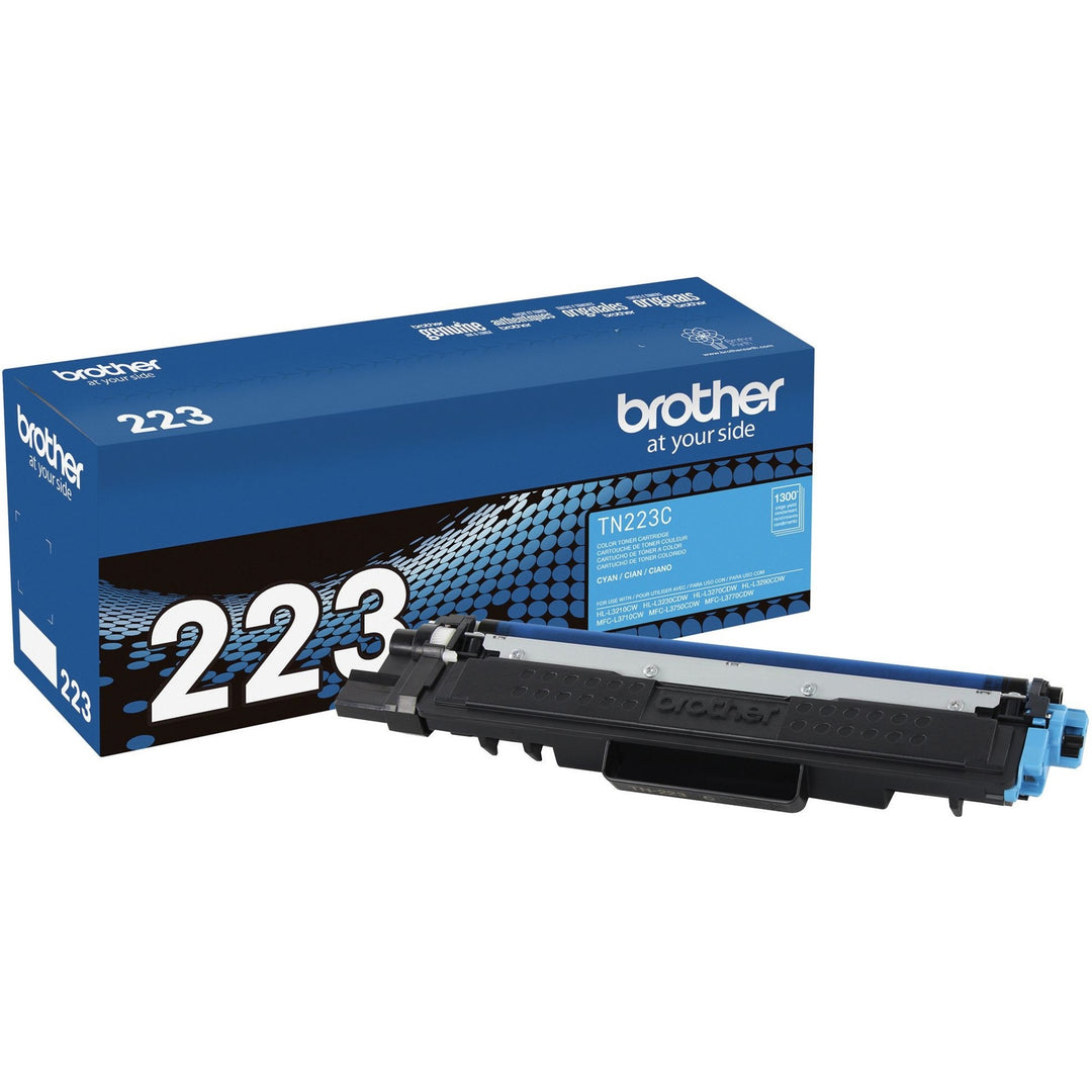 Image of Brother Genuine TN-223C Standard Yield Cyan Toner Cartridge, 1300 Pages, 1 Each