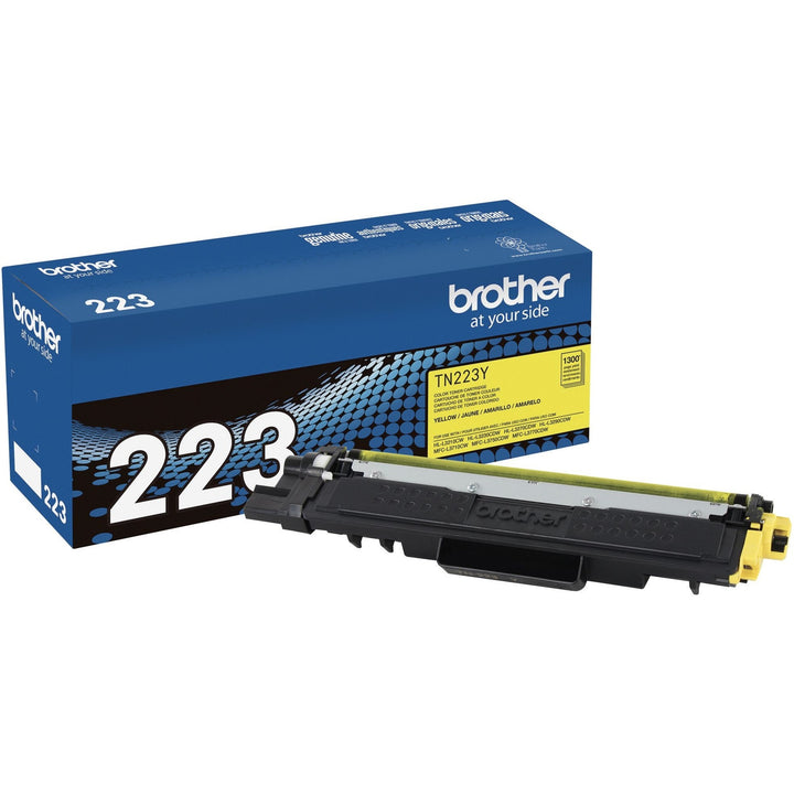 Image of Brother Genuine TN-223Y Standard Yield Yellow Toner Cartridge, 1300 Pages, 1 Each