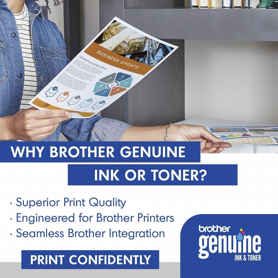 Image of Brother Genuine TN-223Y Standard Yield Yellow Toner Cartridge, 1300 Pages, 1 Each