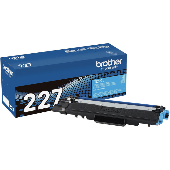 Image of Brother Genuine TN-227C High Yield Cyan Toner Cartridge, 2300 Pages, 1 Each