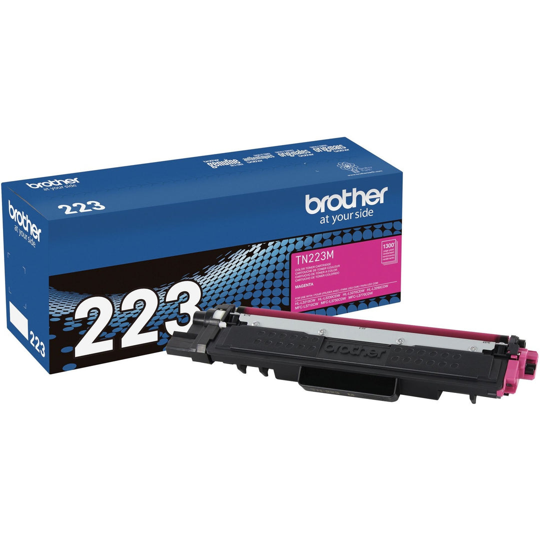 Image of Brother Genuine TN-223M Standard Yield Magenta Toner Cartridge, 1300 Pages, 1 Each
