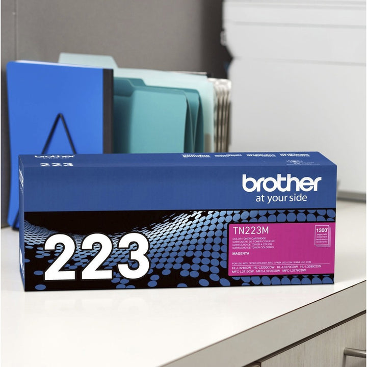 Image of Brother Genuine TN-223M Standard Yield Magenta Toner Cartridge, 1300 Pages, 1 Each