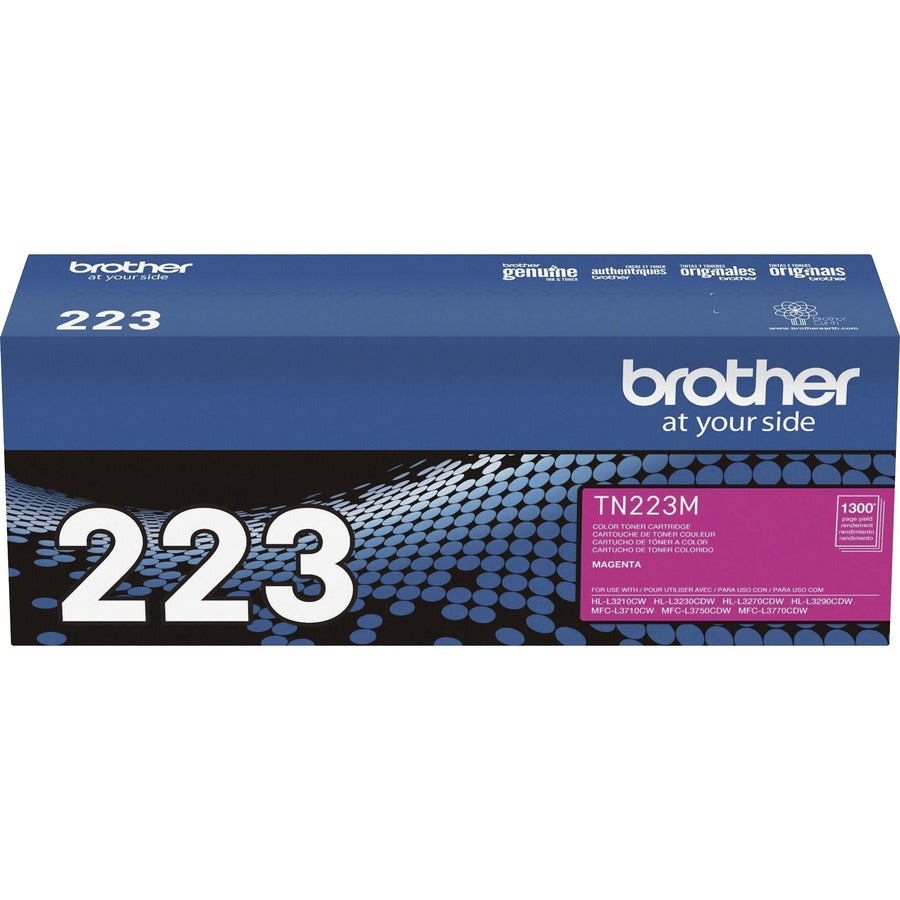 Image of Brother Genuine TN-223M Standard Yield Magenta Toner Cartridge, 1300 Pages, 1 Each