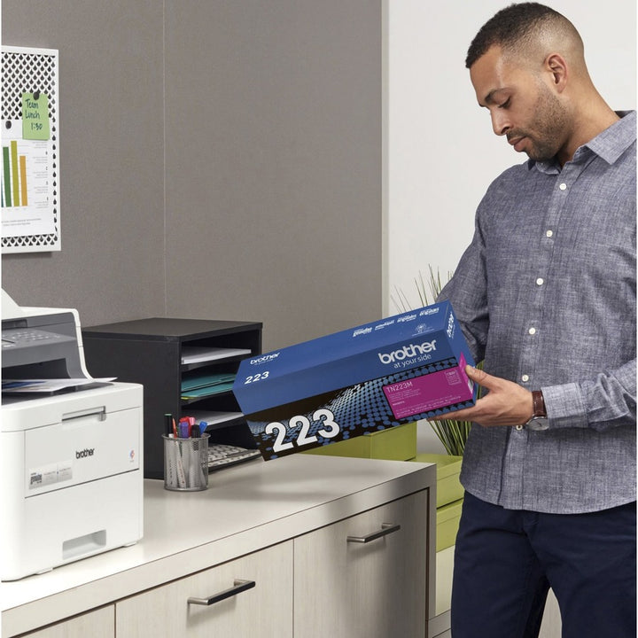 Image of Brother Genuine TN-223M Standard Yield Magenta Toner Cartridge, 1300 Pages, 1 Each