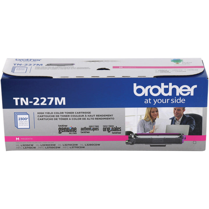 Image of Brother Genuine TN-227M High Yield Magenta Toner Cartridge, 2300 Pages, 1 Each