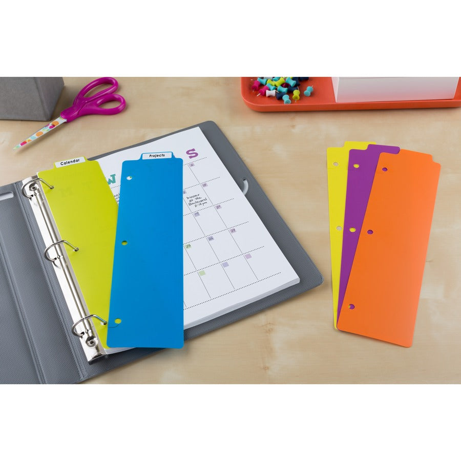 Image of Avery® Tabbed Snap-In Bookmark Plastic Dividers, 5-Tab, 11.5 X 3, Assorted, 1 Set