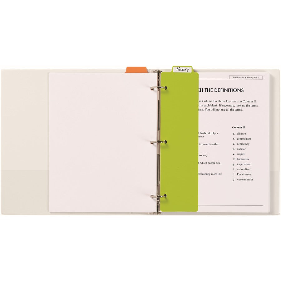 Image of Avery® Tabbed Snap-In Bookmark Plastic Dividers, 5-Tab, 11.5 X 3, Assorted, 1 Set