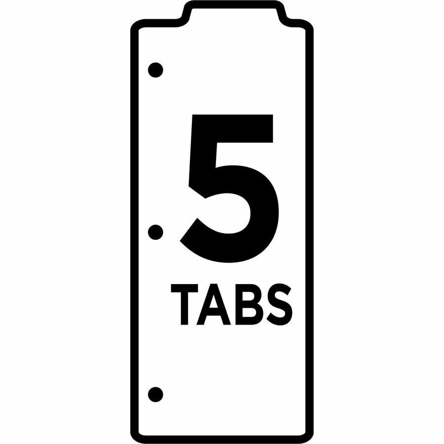 Image of Avery® Tabbed Snap-In Bookmark Plastic Dividers, 5-Tab, 11.5 X 3, Assorted, 1 Set