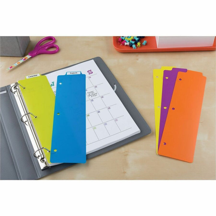 Image of Avery® Tabbed Snap-In Bookmark Plastic Dividers, 5-Tab, 11.5 X 3, Assorted, 1 Set