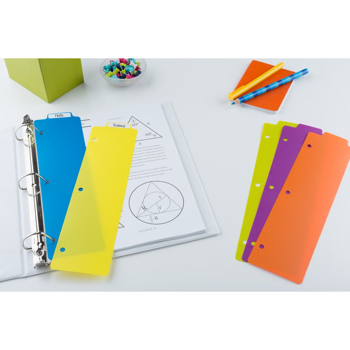 Image of Avery® Tabbed Snap-In Bookmark Plastic Dividers, 5-Tab, 11.5 X 3, Assorted, 1 Set