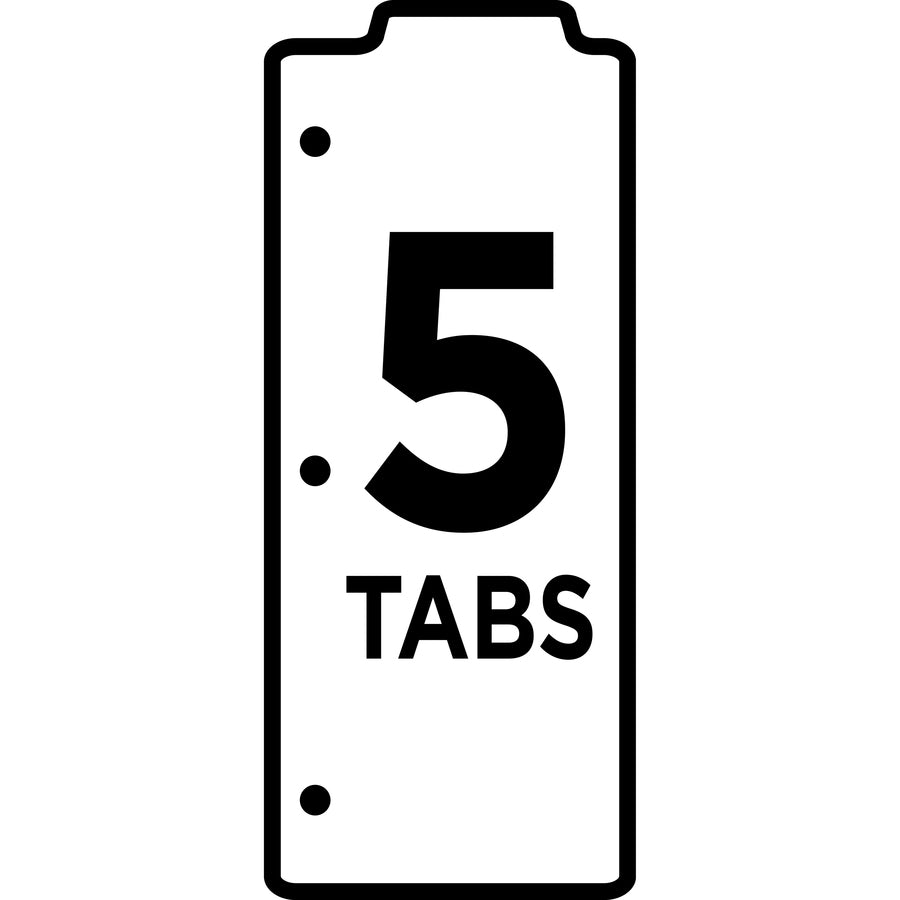 Image of Avery® Tabbed Snap-In Bookmark Plastic Dividers, 5-Tab, 11.5 X 3, Assorted, 1 Set