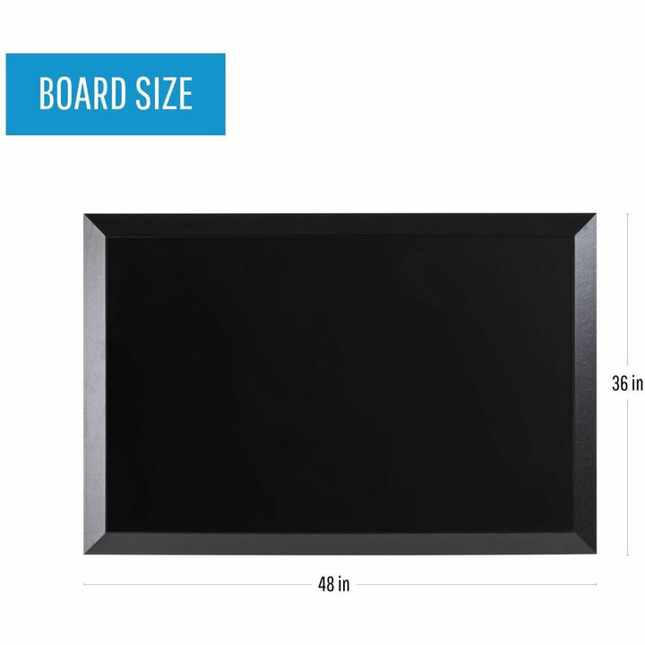 Image of MasterVision PM14151620 Kamashi Chalkboard, 48" (4 ft) Width x 36" (3 ft) Height, Black Surface, Horizontal/Vertical, 1 Each