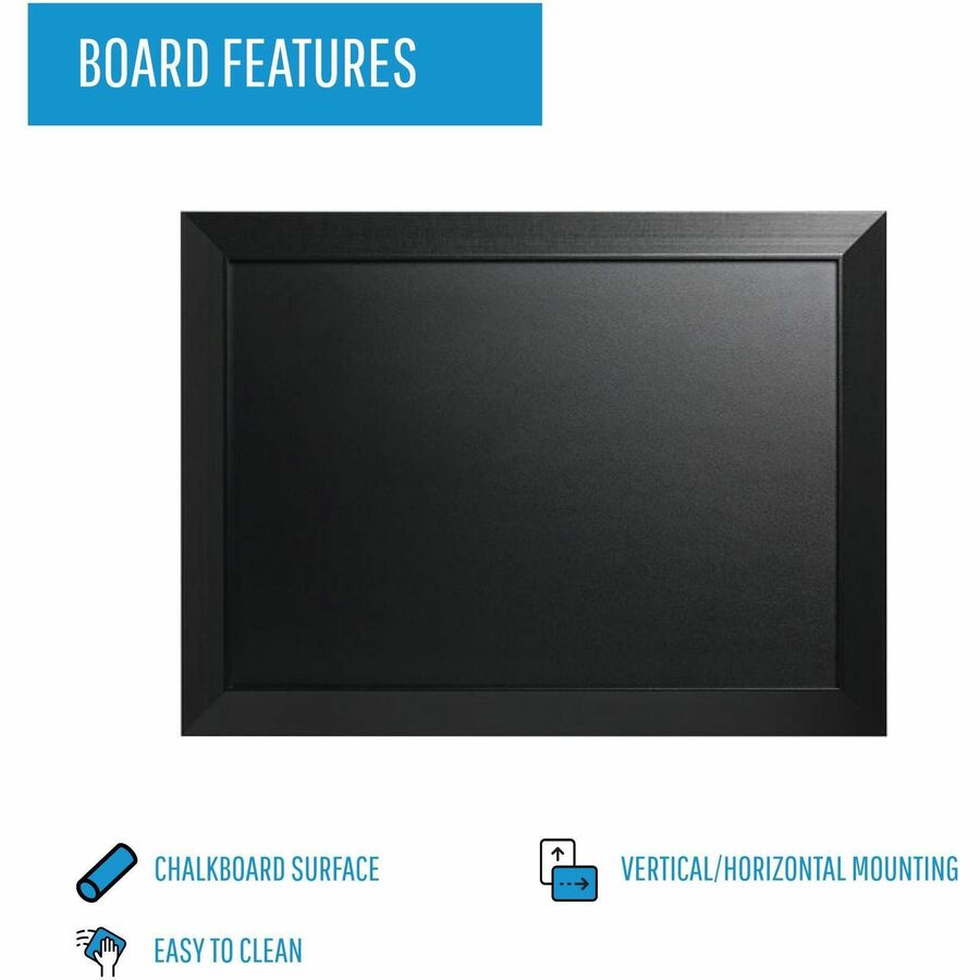 Image of MasterVision PM14151620 Kamashi Chalkboard, 48" (4 ft) Width x 36" (3 ft) Height, Black Surface, Horizontal/Vertical, 1 Each