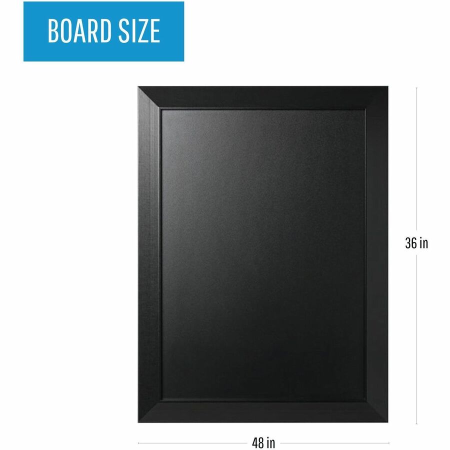 Image of MasterVision PM14151620 Kamashi Chalkboard, 48" (4 ft) Width x 36" (3 ft) Height, Black Surface, Horizontal/Vertical, 1 Each