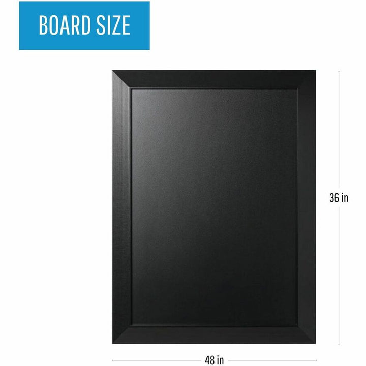 Image of MasterVision PM14151620 Kamashi Chalkboard, 48" (4 ft) Width x 36" (3 ft) Height, Black Surface, Horizontal/Vertical, 1 Each