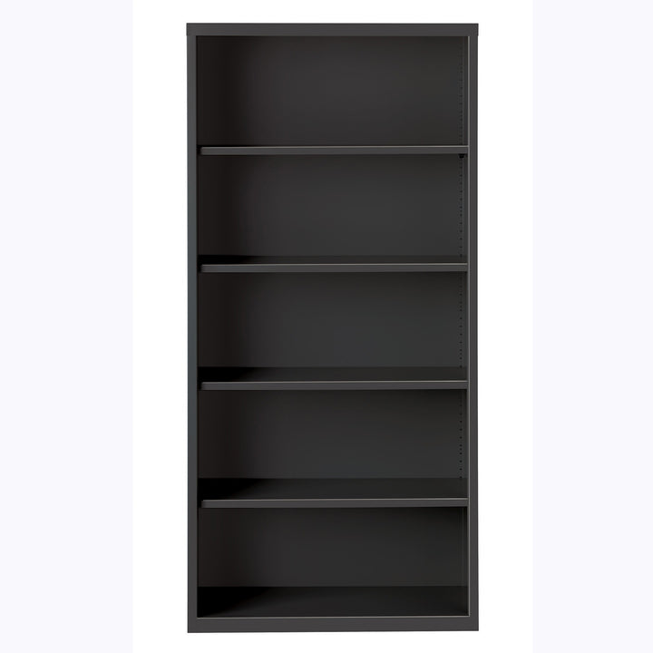 Image of Lorell Bookcase, 5-Shelf, Steel, 34-1/2"x12-5/8"x30", Charcoal