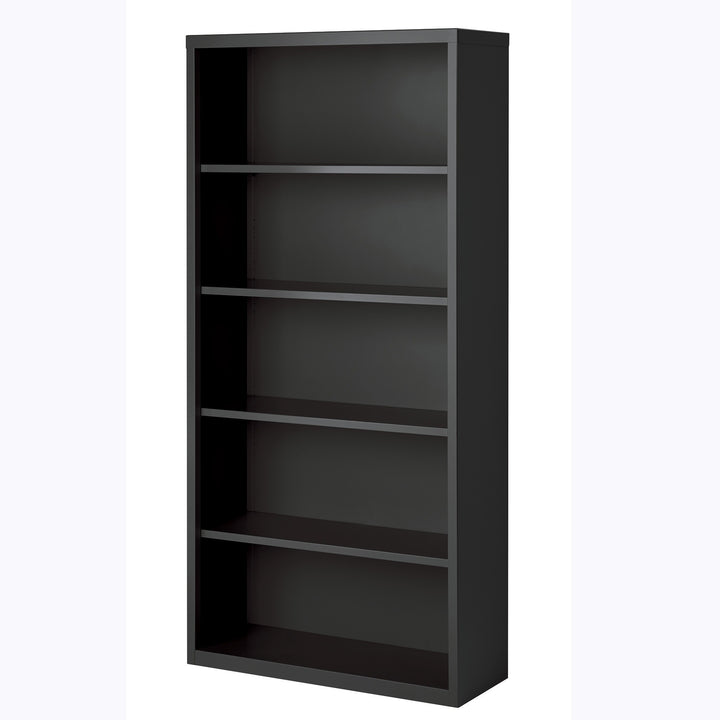 Image of Lorell Bookcase, 5-Shelf, Steel, 34-1/2"x12-5/8"x30", Charcoal