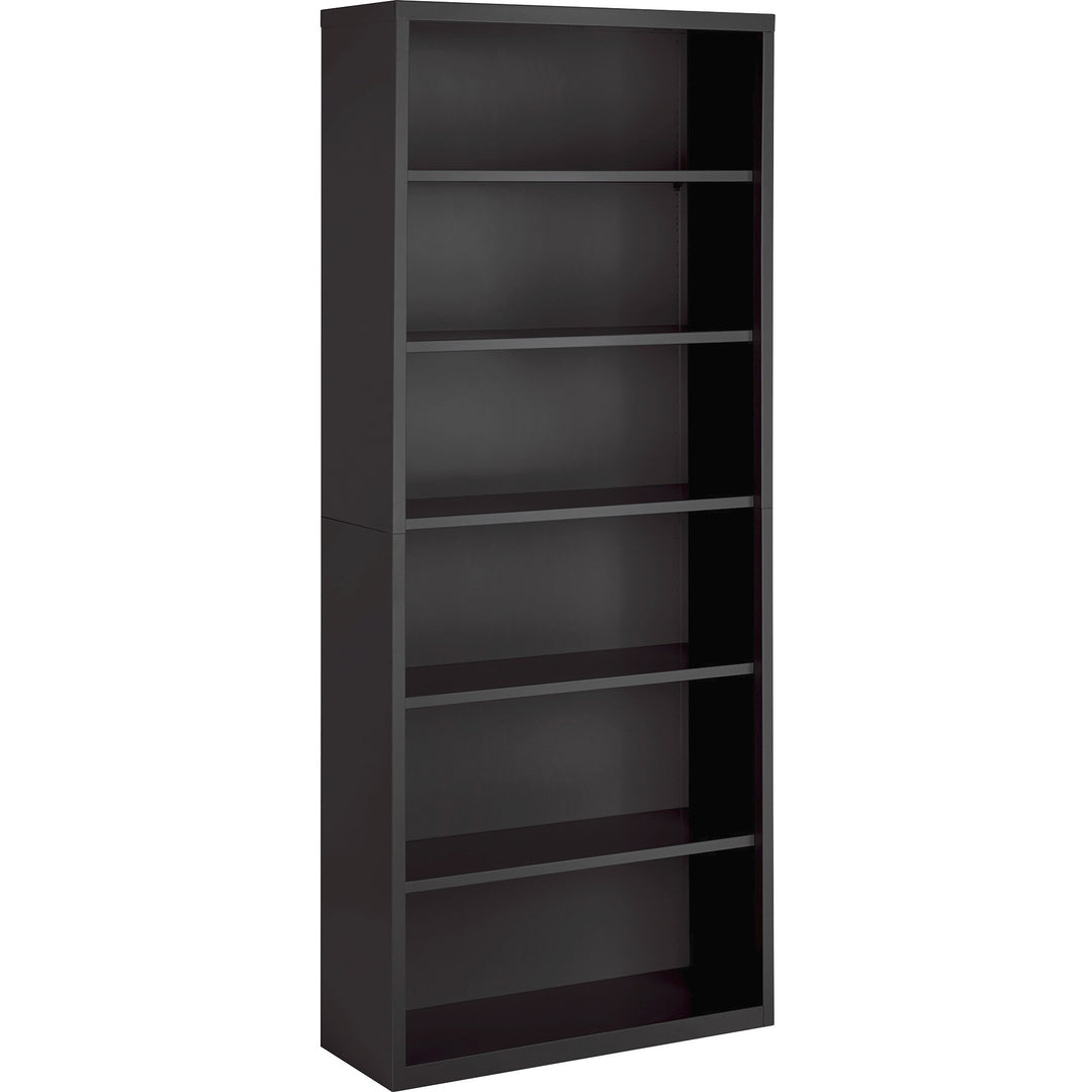 Image of Lorell Bookcase, 6-Shelf, Steel, 34-1/2"x12-5/8"x30", Charcoal