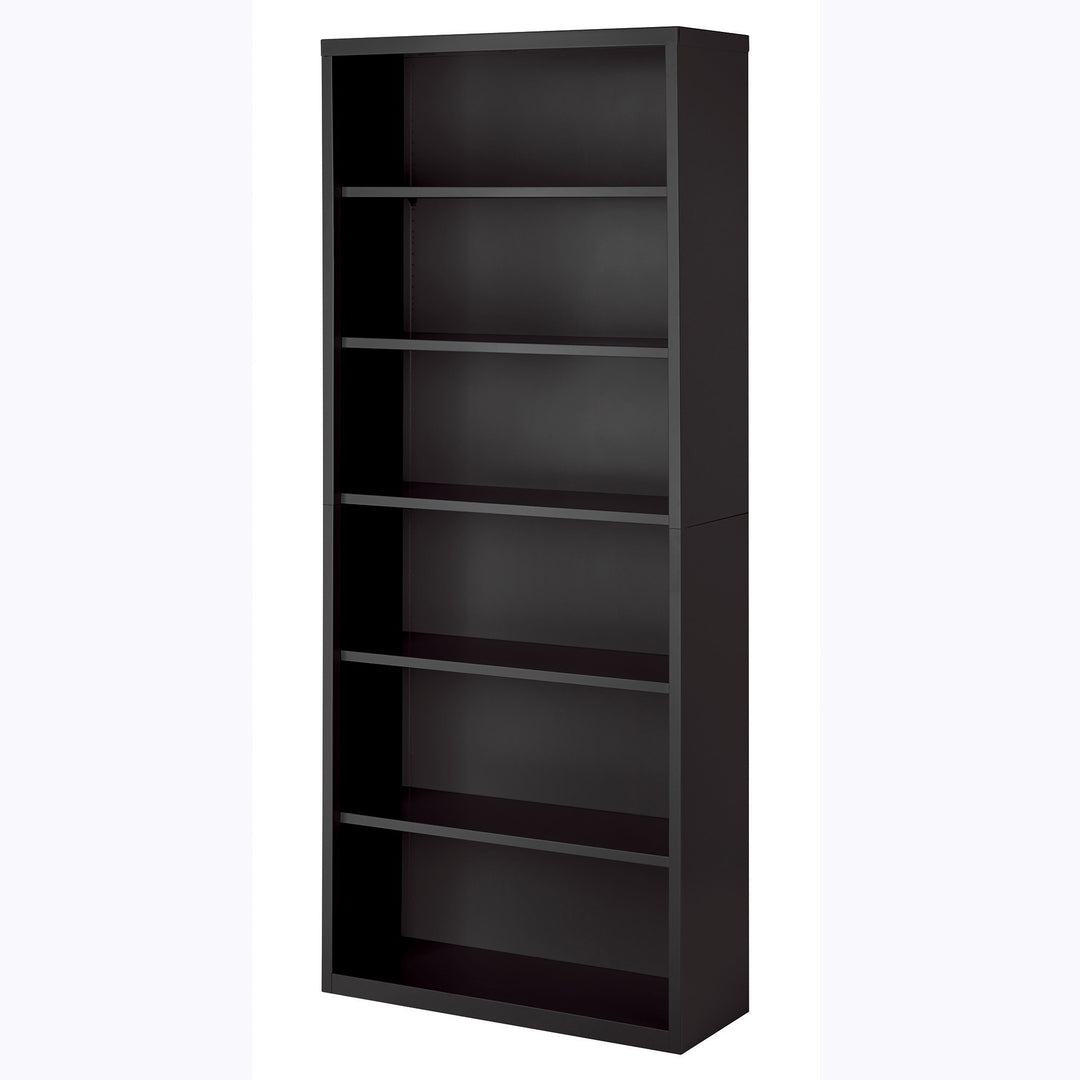 Image of Lorell Bookcase, 6-Shelf, Steel, 34-1/2"x12-5/8"x30", Charcoal
