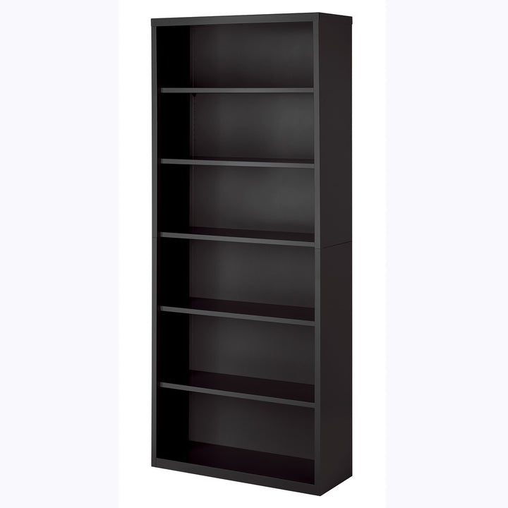 Image of Lorell Bookcase, 6-Shelf, Steel, 34-1/2"x12-5/8"x30", Charcoal