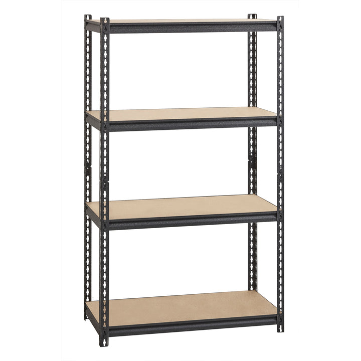 Image of Lorell Shelving, 4-Shelf, Steel, 2300 lb Cap, 36"x18"x60", Black