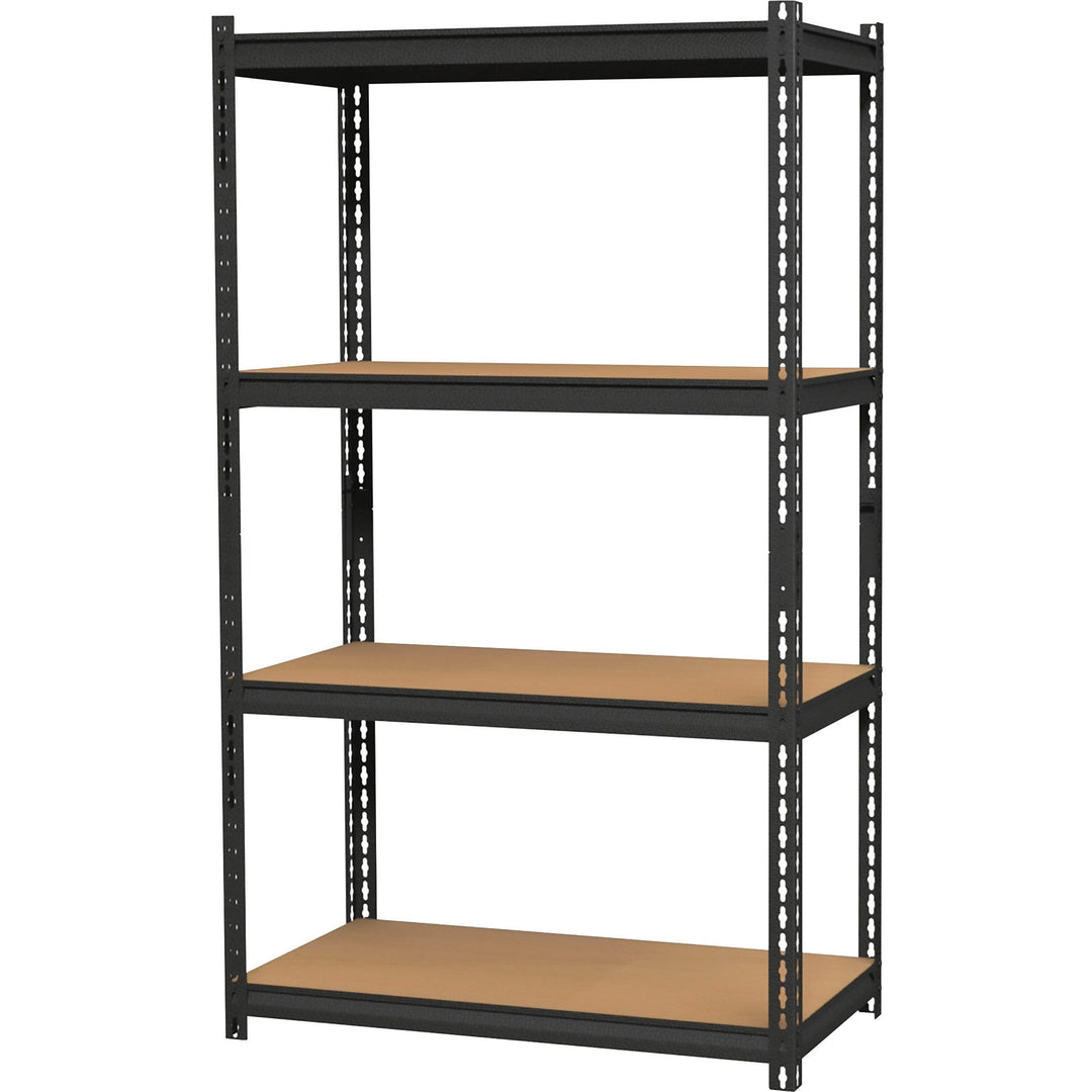 Image of Lorell Shelving, 4-Shelf, Steel, 2300 lb Cap, 36"x18"x60", Black
