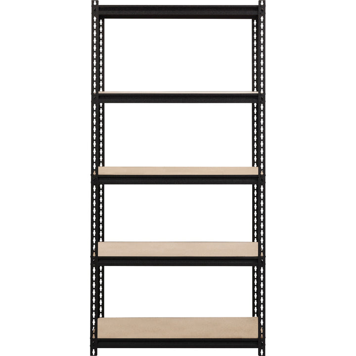 Image of Lorell Shelving, 5-Shelf, Steel, 2300 lb Cap, 36"x18"x72", Black