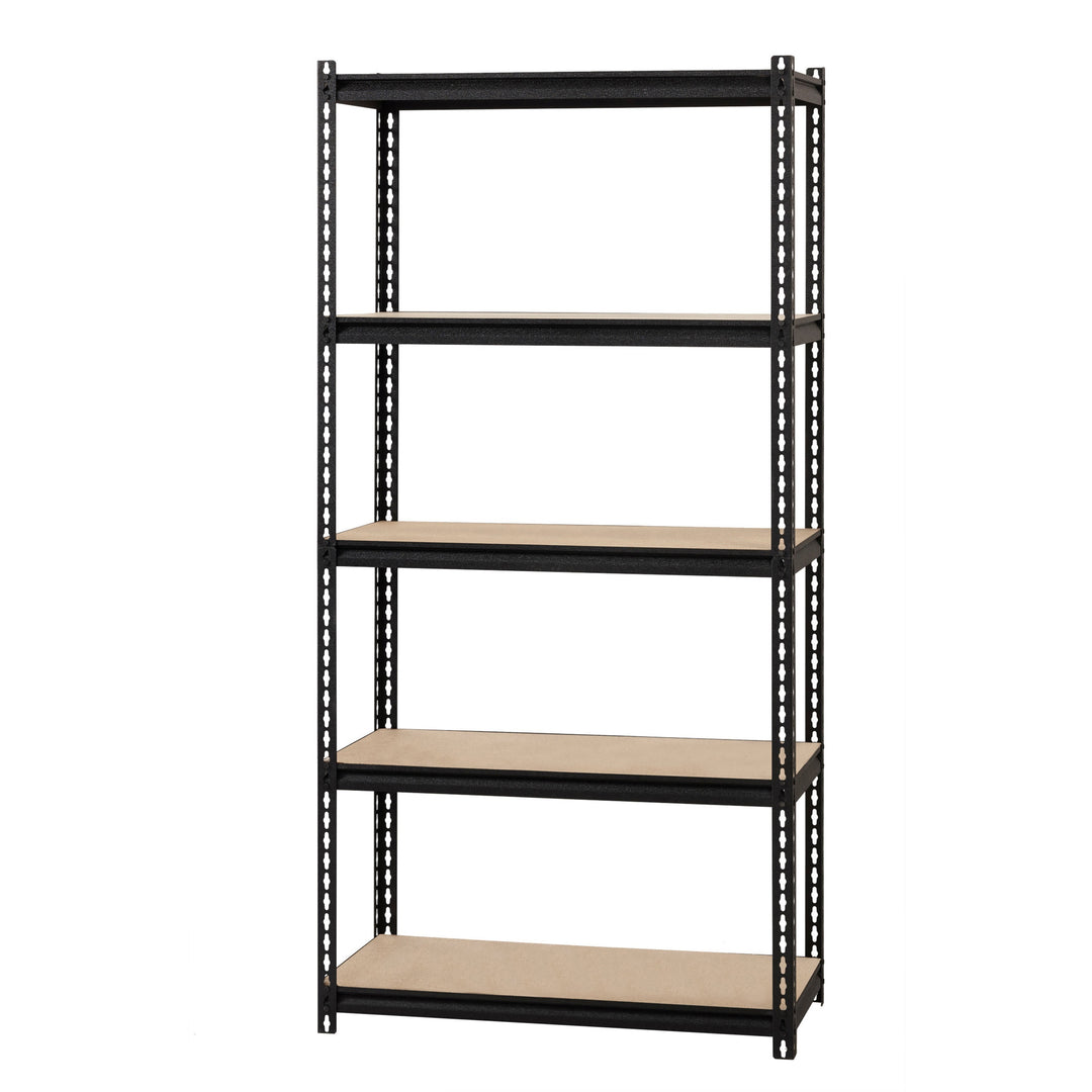 Image of Lorell Shelving, 5-Shelf, Steel, 2300 lb Cap, 36"x18"x72", Black