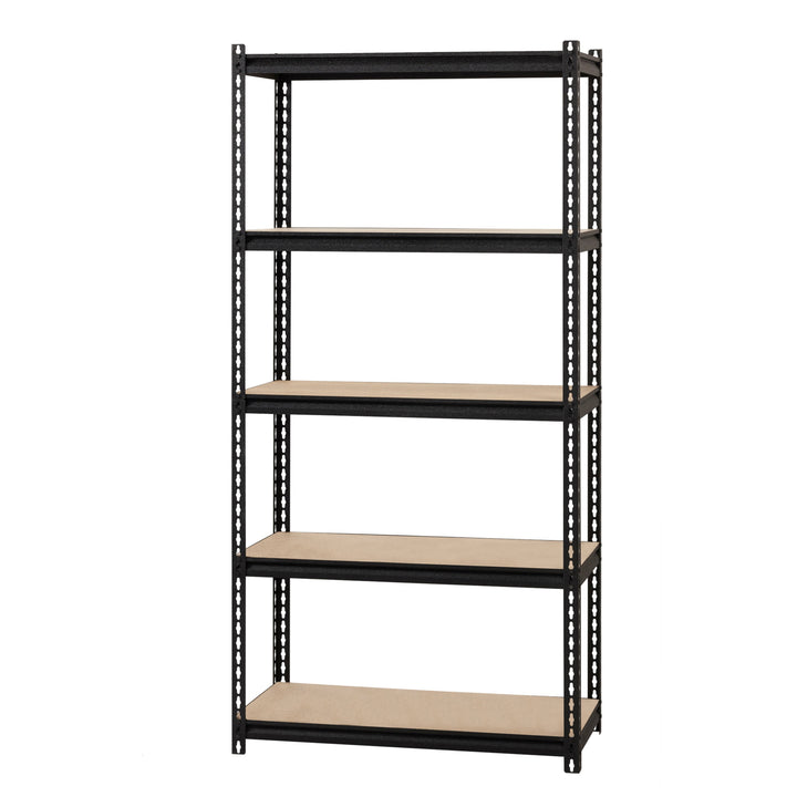 Image of Lorell Shelving, 5-Shelf, Steel, 2300 lb Cap, 36"x18"x72", Black