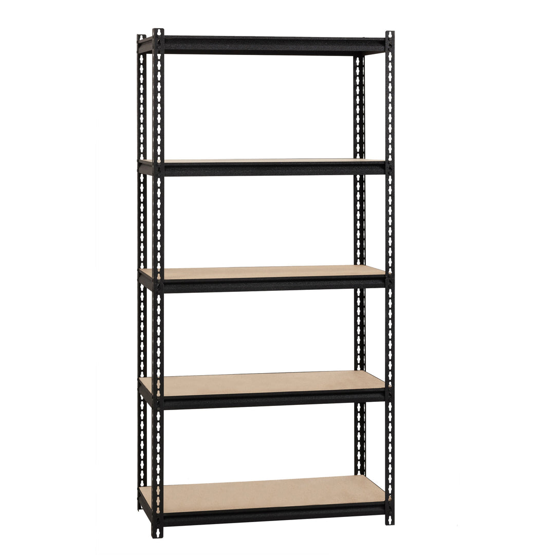 Image of Lorell Shelving, 5-Shelf, Steel, 2300 lb Cap, 36"x18"x72", Black
