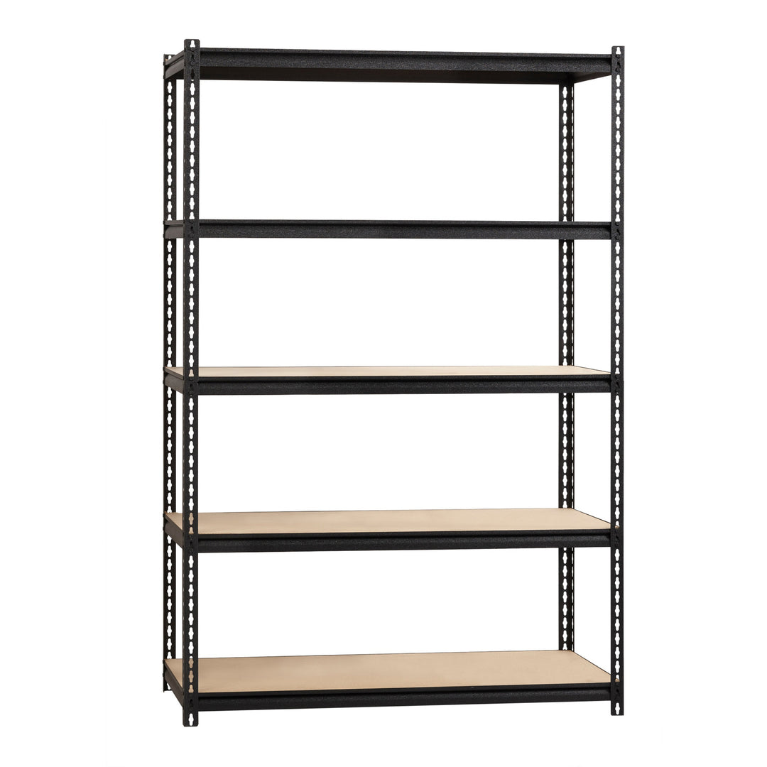 Image of Lorell Shelving, 5-Shelf, Steel, 2300 lb Cap, 48"x18"x72", Black