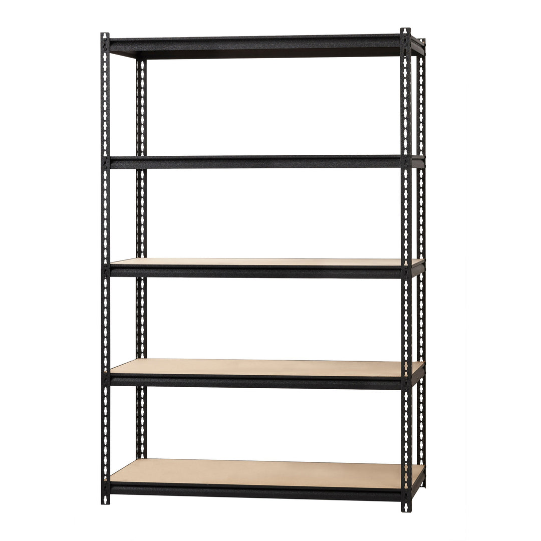 Image of Lorell Shelving, 5-Shelf, Steel, 2300 lb Cap, 48"x18"x72", Black